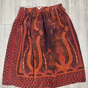 Lucky Brand Paisley Midi Skirt | Boho Festival Skirt | Women’s Size M